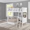 Alaterre Furniture Arlington Solid Wood Twin Loft Bed w/Underneath Desk, Fold-Out Futon, and Climb-Up Ladder, White ANAT11WH - alternate 8